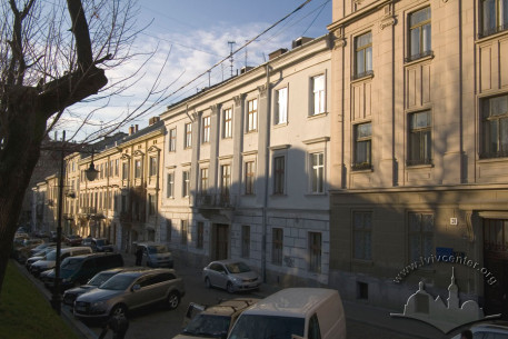 Вул. Валова, 29. Будинок в оточуючій рядовій забудові вулиці