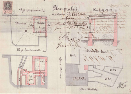 Проект добудови пральні. 1888 р.