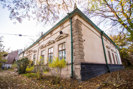 Вул. Кобилянської, 1. Загальний вигляд будівлі зі східного кута