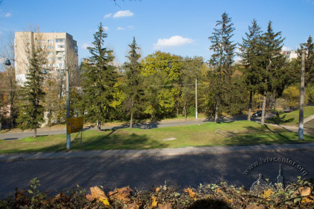 Vul. Lychakivska. The place, where the monument to the Soviet tankmen was located.
