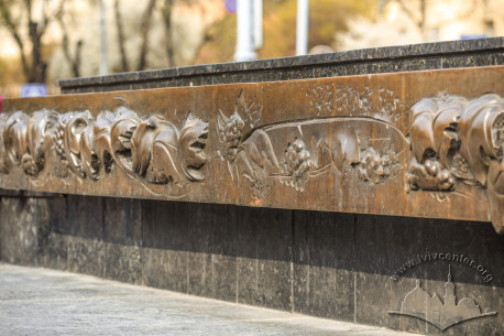 Prosp. Svobody. Relief on a lower part of the monument