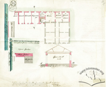 1860 рік. Проект прибудови до існуючого будинку на замовлення барона Лєвартовського.