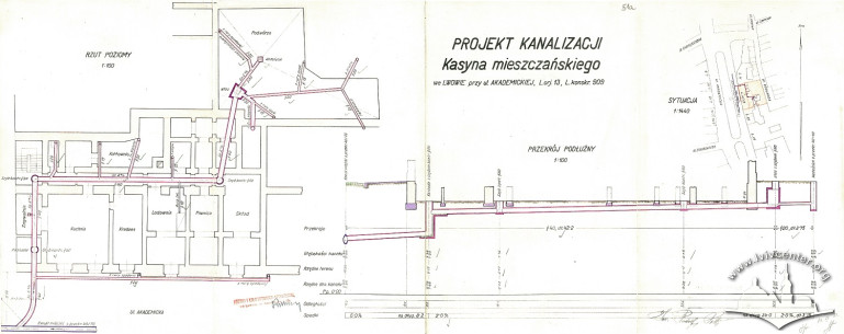 Проект каналізації 1933 р. Креслення Рудольфа Польта