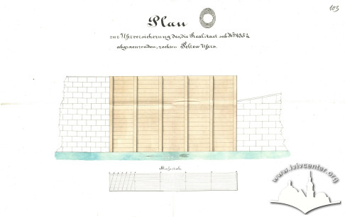 Project for the reinforcement of the bordering right bank of the Poltva, 1850