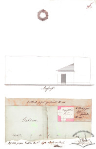 Josef Mühel's project of a small wing, 1851