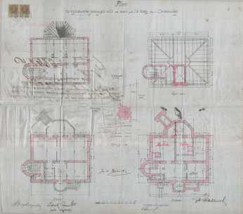 Плани вілли з проєкту 1895 року