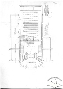 Вул. Бандери, 34. План 1-го поверху кінотеатру. 1933 р.