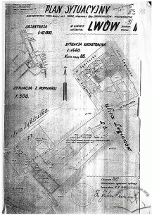 Креслення ситуаційної схеми, 1937 р.