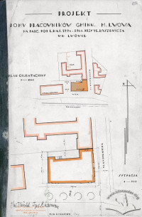 Siteplan from the original building project by Tadeusz Wróbel