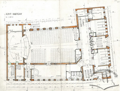 Ground floor plan from the original building project by Tadeusz Wróbel