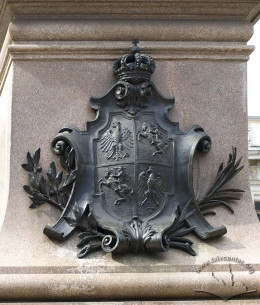 Cartouche with Polish and Lithuanian coats-of-arms
