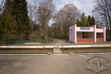 Vul. Stryiska. A station of childrens railway road. Formerly the ukrainian sport association "Sokil-Father" had its stadium situated around here.