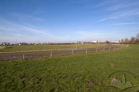 Vul. Stryiska, 133.  View of the horsetrack from the west