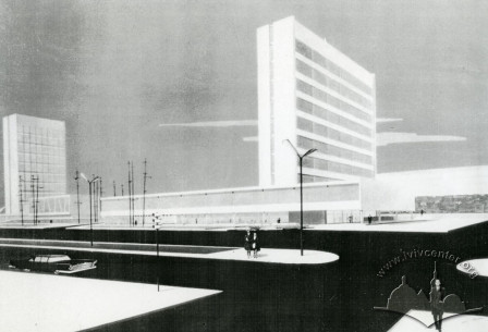 A perspective view of the designed building at Chornovola prosp.