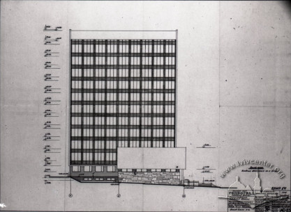 Draft of the building's northern facade