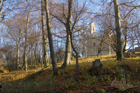 On the hill – St. Sofia Church in green surroundings.  View from Franka Street.