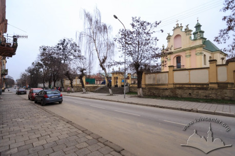 Vul. Zhovkivska, and the former church