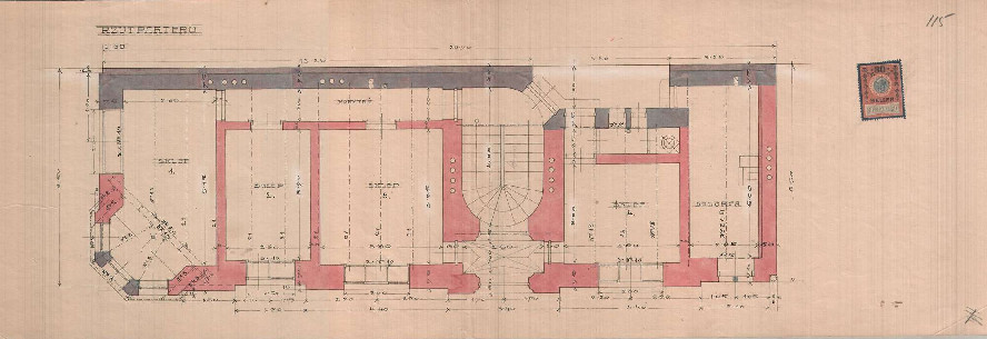First floor plan from the 1912 project