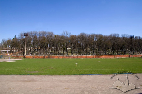 Vul. Vachnianyna, 1. The main field of the stadium. Fragment of the Lychakivskyi cemetery is seen on the background.