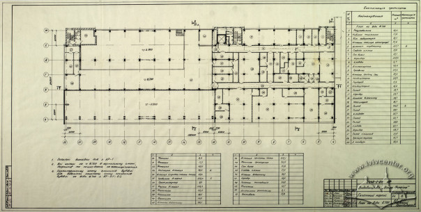 Newspaper/Editorial Building, floor plan, 3rd floor (Lviv Prombudproekt, archives)