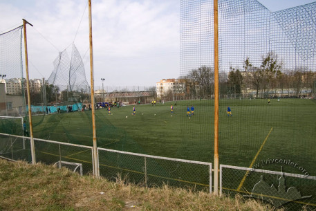 Vul. Kniahyni Olhy, 1-3. View of the stadium from Piddubnoho street.