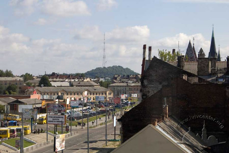Castle Hill, view from the west, near the railyards.