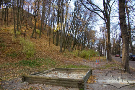 Vysoky Zamok Park; northern slope of Castle Hill.
