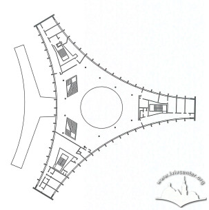 Draft of the building's 2nd floor.