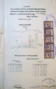 Site plan and metal beam's calculations