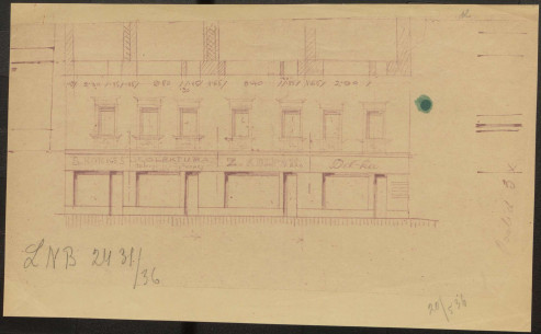 Креслення вітрини 1937 року