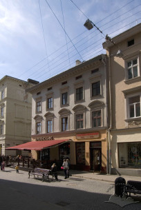 Vul. Halytska, 18. The building's principal facade