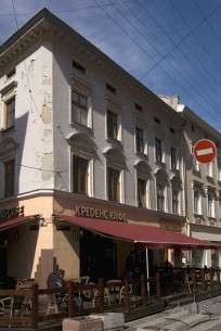 Vul. Halytska, 18. The building's principal facade