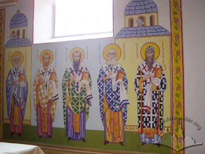 Vul. Dovbusha, 24. Saint fathers of the church on the altar's mural