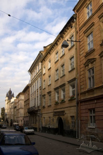 Vul. Virmenska, seen from the southeastern direction. In the center of the photo, building #25
