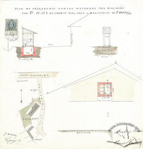 Design of a new toilet structure on the brewery's territory (1884)