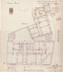 First floor plan, 1878