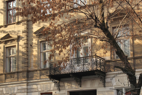 Vul. Doroshenka, 50. Windows and a balcony on the 2nd floor