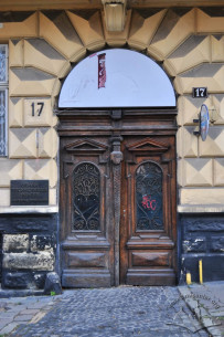Vul. Krushelnytskoi, 17. The main entrance gate