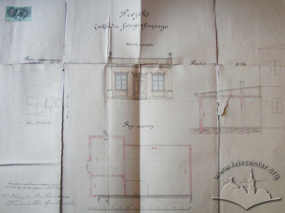 Design of the photoatelier building. 1879