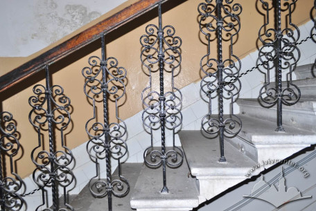 Vul. Krushelnytskoi, 19. Metal balustrade of the main staircase