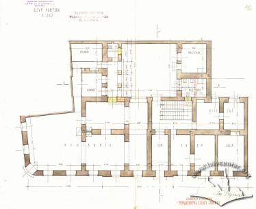 First (ground) floor plan in Wawrzyniec Dayczak’s 1929 reconstruction project