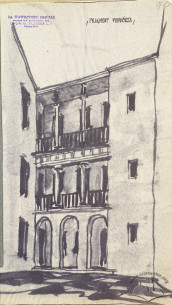 Wawrzyniec Dayczak’s sketch as regards replacing the existing galleries with stone ones, with the use of arches, pillars and Doric order
