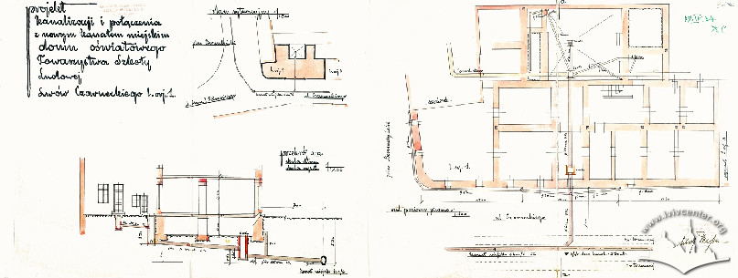 Adolf Meissner's project of installing a sewer in the townhouse (1930s)
