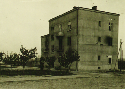 ZAL-L administration building soon after the liquidation of the camp