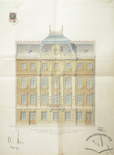 Façade. Reconstruction project designed by Adolf Kuhn in 1889