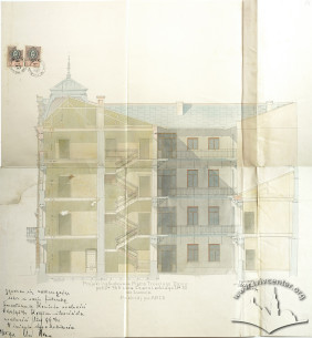 Section.  Reconstruction project designed by Adolf Kuhn in 1889