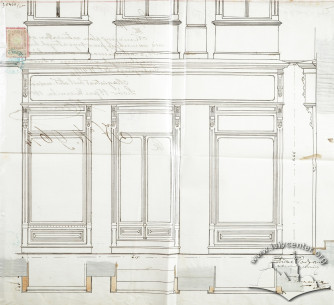 Shopwindows of the pharmacy "Pod cesarzem rzymskim Tytusem": Franciszek Tenerowicz's 1900 project.