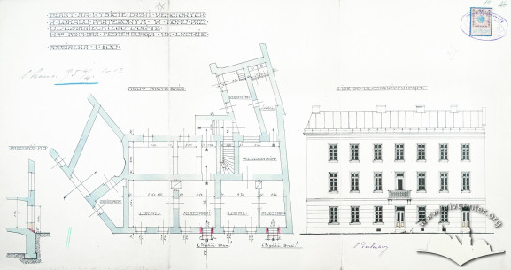 1911. Project for arranging a door instead of shop windows commissioned by Edward Gerard de Festenburg