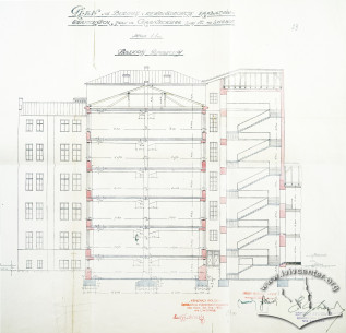 1925. Książnica-Atlas printing plant construction project, unimplemented version