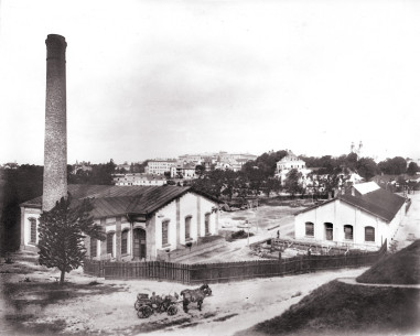 DC power plant. Photo of 1894. View from Heroyiv Maidanu (then Kadecka) street